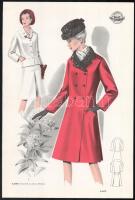 cca 1950 3 db Wemo Modes Internationales vintage divatkép, ofszet nyomat, papír, 32x21,5 cm