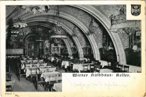 Wien, Vienna, Bécs; Wiener Rathhaus Keller / restaurant interior (small tears)