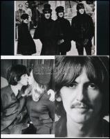 cca 1968 A Beatles együttes tagjai, 3 db modern fotónagyítás, 10x15 cm és 15x10 cm