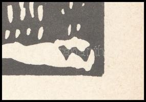 Wagner Péter (1951-): Szék (Erdély, mezőségi falu). Linómetszet, papír, jelzett a metszeten, hátolda...