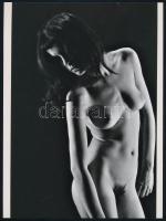 cca 1978 Csak lazán, szolidan erotikus felvétel, 1 db modern nagyítás, 24x17,7 cm