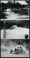 cca 1928 Autóverseny a budai hegyekben, 7 db modern nagyítás, 17,7x24 cm és 10x15 cm