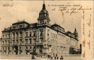 1904 Arad, Arad-Csanádi Egyesült Vasutak palotája / railway company's palace (fl)