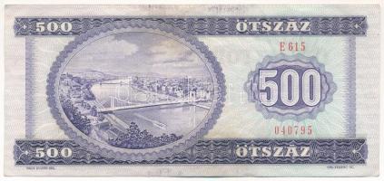 1990. 500Ft "E 615 040795" nyomdai festékfoltokkal T:II-