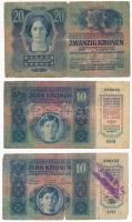1913. 20K fekete "ROMANIA TIMBRU SPECIAL" felülbélyegzéssel + 1915. 10K fekete "ROMAN...