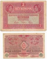 1913. 20K fekete "ROMANIA TIMBRU SPECIAL" felülbélyegzéssel + 1915. 10K fekete "ROMAN...