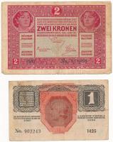 1913. 20K fekete "ROMANIA TIMBRU SPECIAL" felülbélyegzéssel + 1915. 10K fekete "ROMAN...