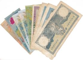 Románia 1945. 5000L (2xklf) + 1946. 100.000L + 1966. 10L + 1966. 100L + 1998-2000. 1000L-10.000L (5d...