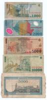 Románia 1941. 2000L + 1945. 5000L + 1946. 100.000L + 1966. 100L + 1992. 500L + 1993. 1000L + 1998-19...