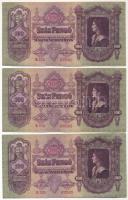 1930. 100P (3x) sorszámkövetők E 330 073101 - E 330 073103 T:I- Adamo P17