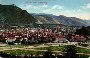 Brassó, Kronstadt, Brasov; vom Schlossberg / a Fellegvárról nézve. H. Zeidner kiadása / general view