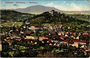 1915 Brassó, Kronstadt, Brasov; Schlossberg, Blumenau / Fellegvár, Bolonya. H. Zeidner kiadása / Blumana (EK)