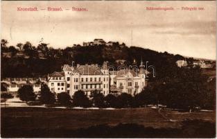1910 Brassó, Kronstadt, Brasov; Schlossbergzeile / Fellegvársor / villas