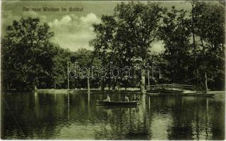 1915 Nagyszeben, Hermannstadt, Sibiu; Der neue Waldsee im Goldtal / Erdői-tó. Karl Engber kiadása / lake (EK)