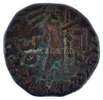 Ókori, lovast és egész alakos harcost(?) ábrázoló bronz érme, talán kelta, ibériai vagy indiai? (10,...