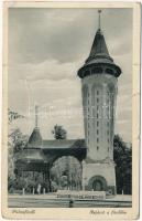 1942 Palicsfürdő, Palic; bejárat a fürdőbe. leporello / spa entry. leprellocard (gyűrődések / creases)