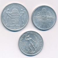 1943. 5P Al "Horthy 75. születésnapjára" + 1945. 5P Al "Parlament" + Iván István...