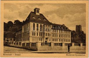 Brassó, Kronstadt, Brasov; Honterus-Gymnasium / Honterus gimnázium. H. Zeidner kiadása / grammar school (EK)