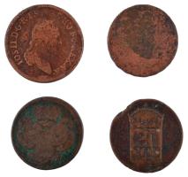 Erdély 1763. 1gr Cu + Csehország / Történelmi tartomány 1765. 1gr Cu + 1781A 1gr Cu + Magyarország 1781B 1kr Cu "II. József" T:3,3-