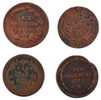 Erdély 1763. 1gr Cu + Csehország / Történelmi tartomány 1765. 1gr Cu + 1781A 1gr Cu + Magyarország 1...