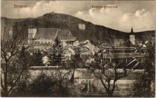 1927 Brassó, Kronstadt, Brasov; Vedere generala / látkép, Fekete-templom / general view, church