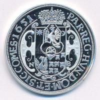 DN "Magyar tallérok utánveretben - II. Rákóczi Ferenc tallérja 1651" Ag emlékérem tanúsítv...