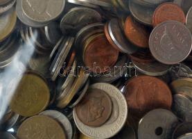 Vegyes, főleg külföldi érmetétel mintegy ~2kg súlyban, közte egzotikus országok T:vegyes Mixed, most...