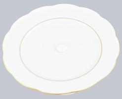 Herendi porcelán süteményes kínáló tál. Kézzel festett, jelzett, minimális kopással 29 cm