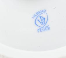 Herendi porcelán süteményes kínáló tál. Kézzel festett, jelzett, minimális kopással 29 cm