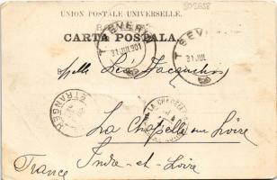 1901 Turnu Severin, Szörényvár; Piata Tudor Vladimirescu / square (EB)