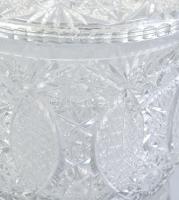 Kristály bólés készlet 12 személyes. Néhány poháron kisebb sérülésekkel. d:25 cm