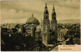 1912 Nagyszeben, Hermannstadt, Sibiu; Gr.-or. Kathedrale / Ortodox székesegyház. Verl. d. Buchh. G. A. Seraphin. Chromophot. v. Jos. Drotleff / Orthodox cathedral (EK)
