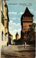 Nagyszeben, Hermannstadt, Sibiu; Hartenecktürme / Harteneck-torony. Emil Fischer kiadása / city towers (EK)