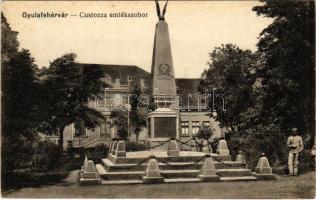 Gyulafehérvár, Karlsburg, Alba Iulia; Custozza emlékszobor. Weisz Bernát kiadása / military monument (EK)