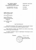 Paskai László hercegprímás aláírása Bozó Gyulának szoló köszönőlevélen