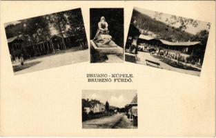 Borosznófürdő, Brusno-kúpele (Borosznó, Brusznó, Brusno); mozaiklap / multi-view postcard, spa