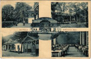1923 Borosznófürdő, Brusno-kúpele (Borosznó, Brusznó, Brusno); Fürdő vendéglő, belső. Vojtek Suhajda kiadása / spa, restaurant, interior (EB)