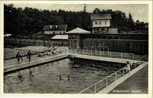 Stubnyafürdő, Túróchévíz, Stubnianske Teplice, Turcianske Teplice; uszoda, strand, fürdőzők / swimming pool, bathers, spa