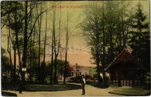 Stubnyafürdő, Túróchévíz, Stubnianske Teplice, Turcianske Teplice; Park. Hegedűs J. fényképész kiadása / park, spa (r)