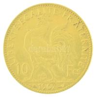 Franciaország 1907. 10Fr Au (3,22g/0.900) T:2,2- France 1907. 10 Francs Au (3,22g/0.900) C:XF,VF Kra...