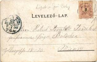 1899 (Vorläufer) Barlangliget, Höhlenhain, Tatranská Kotlina (Tátra, Magas-Tátra, Vysoké Tatry); Üdv...