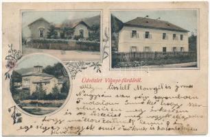 1908 Vihnye, Vihnyefürdő, Kúpele Vyhne; nyaraló, szálloda / spa, hotel, villa. Art Nouveau, floral (r)