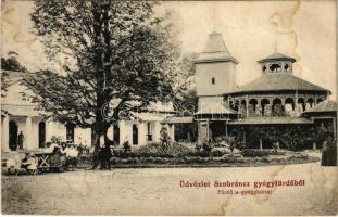 1914 Szobránc, Szobráncfürdő, Kúpele Sobrance; Fürdő, gyógykút. Ignáczy Géza fényképész kiadása / spa, bathhouse, spring source, well (fl)