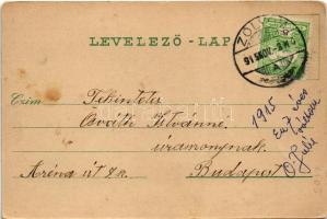 1915 Losonc, Lucenec; látkép, zsinagóga. Kármán kiadása / general view with synagogue (kopott sarkak...