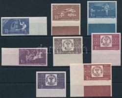 Centenary of Romanian stamp imperforate set, 100 éves a román bélyeg vágott sor