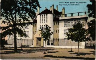 Nagyvárad, Oradea; Csendőriskola. Sonnenfeld kiadása / Scoala de Jandarmei / gendarme school