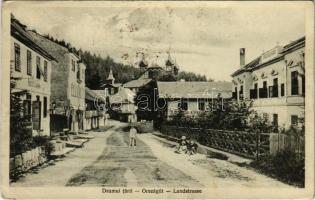 1921 Tusnádfürdő, Baile Tusnad; Drumul tarii / Országút, szálloda / Landstrasse / street view, hotel, spa (EK)