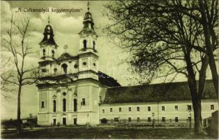 Csíksomlyó, Sumuleu Ciuc; Kegytemplom. Gust és Puskás fényképészet kiadása / Biserica de pelerinaj / pilgrimage church