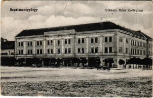 1917 Sepsiszentgyörgy, Sfantu Gheorghe; Székely Mikó kollégium, Papp Antal, Benkő Mór üzlete és saját kiadása / Calvinist boarding school, shops (EB)