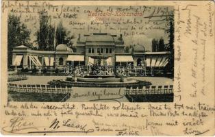 1902 Kolozsvár, Cluj; Sétatéri kioszk / kiosk, park (EK)